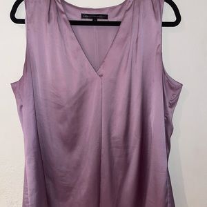 White House Black Market Satin Lilac Blouse 14